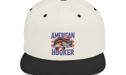 American Hooker Fishing Flat Bill Snapback Hat