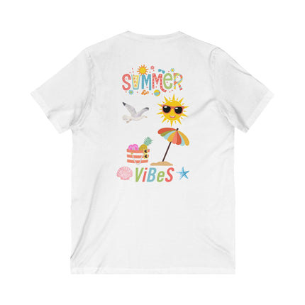 Bright Summer Vibes V-Neck Tee