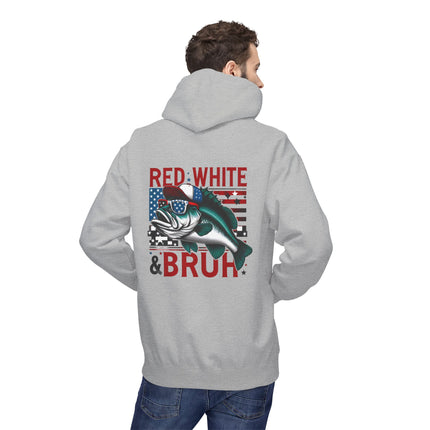 Red, White & Bruh Fishing Hoodie