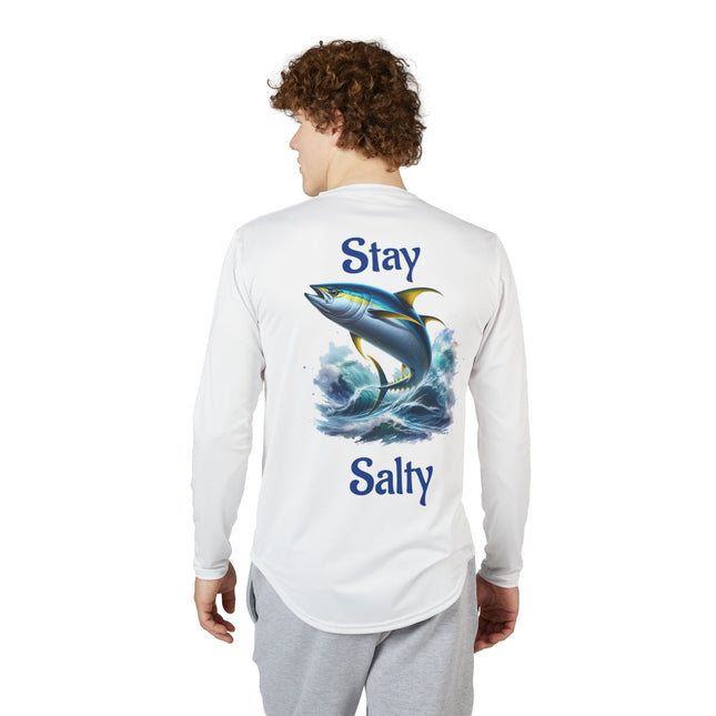 Stay Salty Tuna Graphic Performance Long Sleeve Fishing Shirt SPF50
