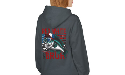Red, White & Bruh Fishing Hoodie