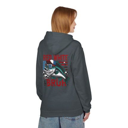 Red, White & Bruh Fishing Hoodie