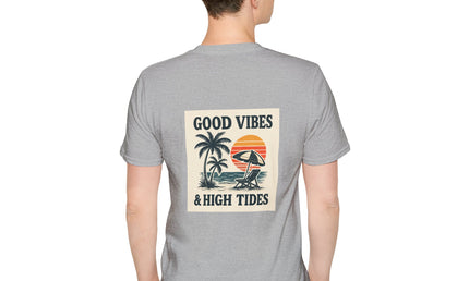 Good Vibes & High Tides T-Shirt | Unisex Soft style Tee