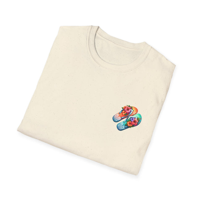 Island Life Unisex T-Shirt | Tropical Flip Flop Graphic Tee