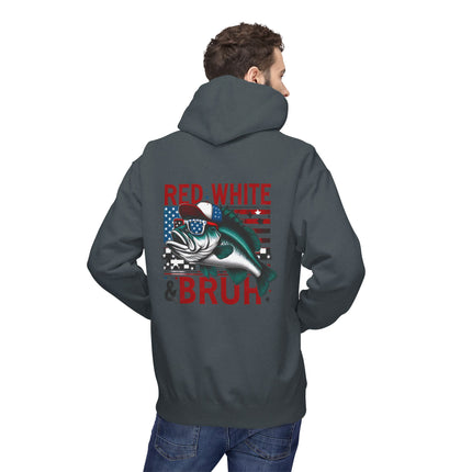 Red, White & Bruh Fishing Hoodie