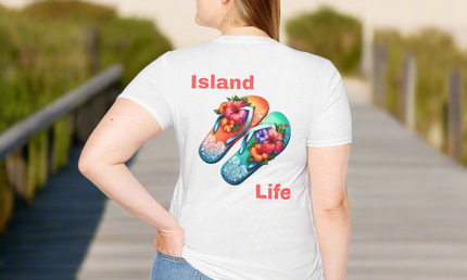Island Life Flip Flop T-Shirt, Summer Vibes Tee