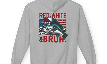 Red, White & Bruh Fishing Hoodie