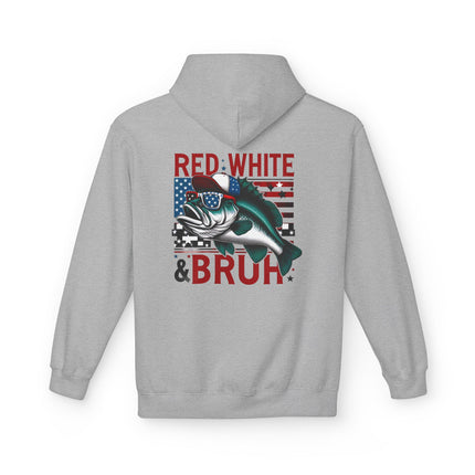 Red, White & Bruh Fishing Hoodie