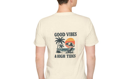 Good Vibes & High Tides T-Shirt | Unisex Soft style Tee