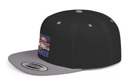 American Hooker Fishing Flat Bill Snapback Hat
