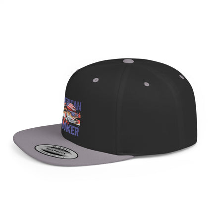 American Hooker Fishing Flat Bill Snapback Hat
