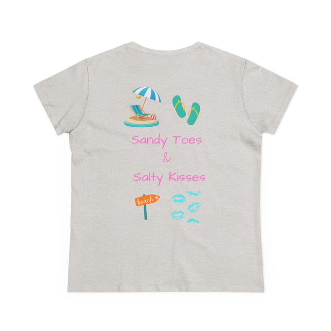 Sandy Toes Salty Kisses Women's Midweight Cotton Tee