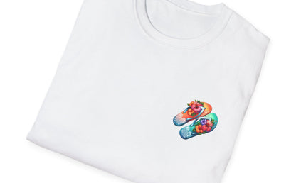 Island Life Unisex T-Shirt | Tropical Flip Flop Graphic Tee