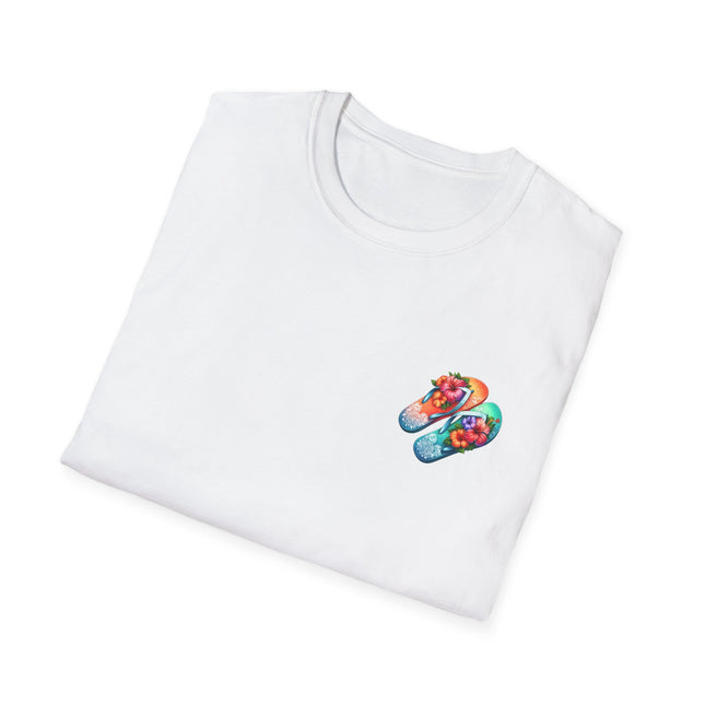 Island Life Unisex T-Shirt | Tropical Flip Flop Graphic Tee