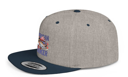 American Hooker Fishing Flat Bill Snapback Hat