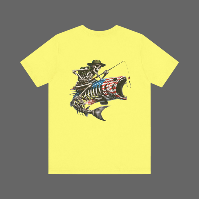 USA Fish Skeleton Graphic Fishing Tee