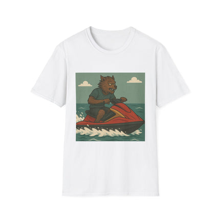 Wolfman Jet Ski Halloween Holiday Unisex Graphic Tee