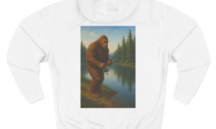 Bigfoot Lake Fishing Fleece Hoodie