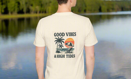 Good Vibes & High Tides T-Shirt | Unisex Soft style Tee