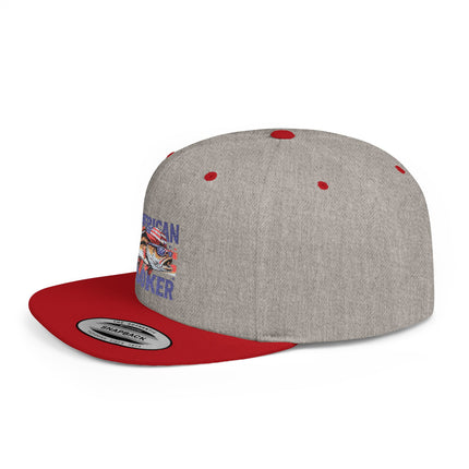 American Hooker Fishing Flat Bill Snapback Hat