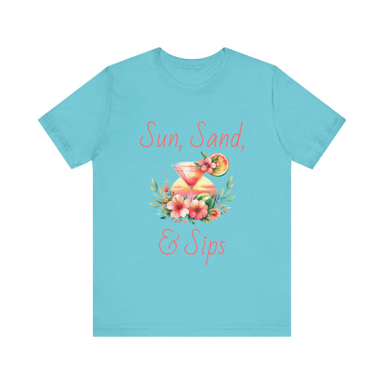 Sun, Sand, & Sips Tropical Tee