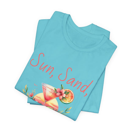 Sun, Sand, & Sips Tropical Tee