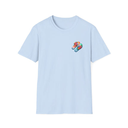 Island Life Unisex T-Shirt | Tropical Flip Flop Graphic Tee