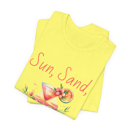 Sun, Sand, & Sips Tropical Tee