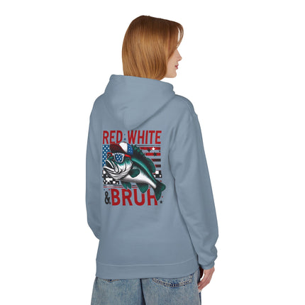 Red, White & Bruh Fishing Hoodie