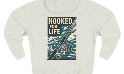 Hooked for Life Fishing Fleece Hoodie