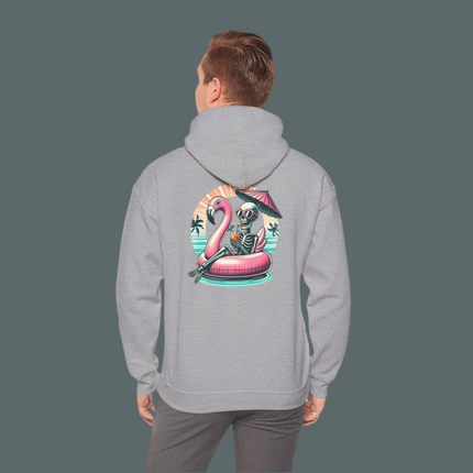 Skeleton Flamingo Graphic Hoodie, Unisex Sweatshirt