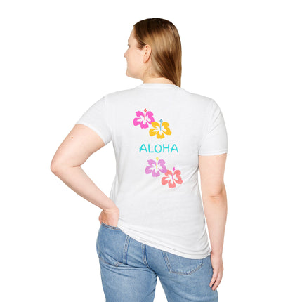 Aloha Hibiscus Tropical Summer Tee
