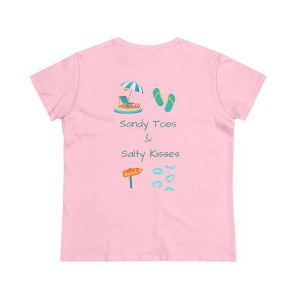 Sandy Toes Salty Kisses Women's Midweight Cotton Tee