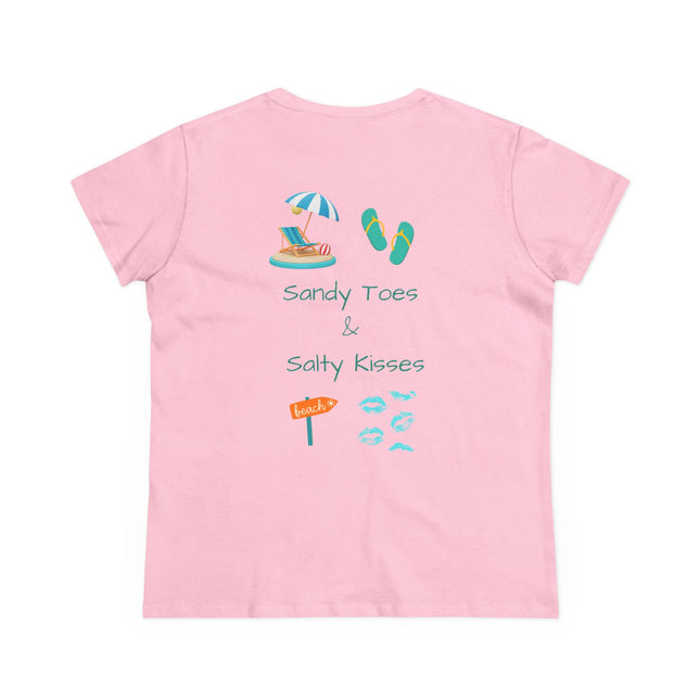 Sandy Toes Salty Kisses Women's Midweight Cotton Tee