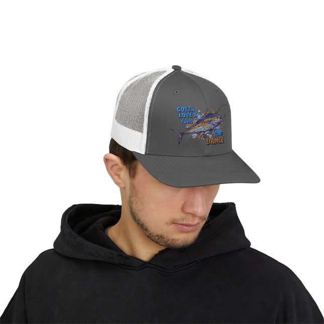 Fishing Enthusiast Snapback Cap - 'Gotta Love A Good Dance' Design