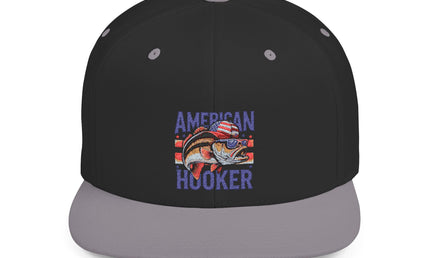 American Hooker Fishing Flat Bill Snapback Hat