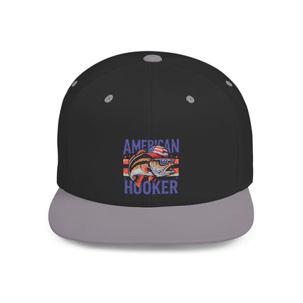 American Hooker Fishing Flat Bill Snapback Hat