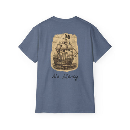 Pirate Ship No Mercy Unisex Graphic Tee