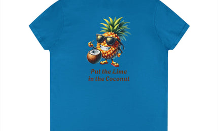 Lime Coconut Pineapple Ladies' V-Neck T-Shirt