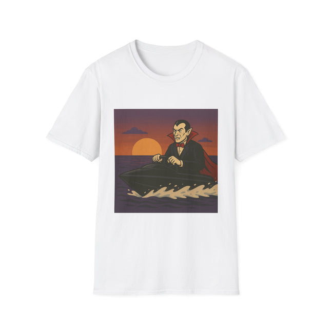 Dracula Boat Halloween Holiday Unisex Graphic Tee