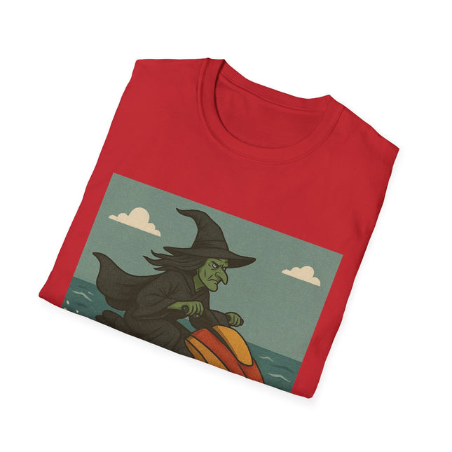 Witch Jet Ski Halloween Holiday Unisex Graphic Tee