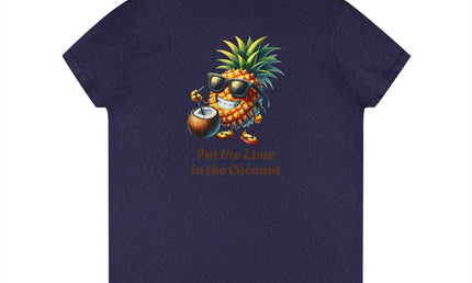 Lime Coconut Pineapple Ladies' V-Neck T-Shirt