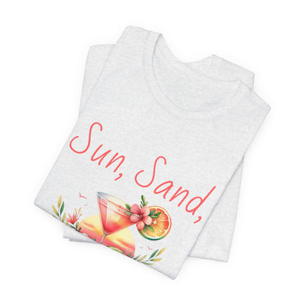 Sun, Sand, & Sips Tropical Tee