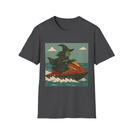 Witch Jet Ski Halloween Holiday Unisex Graphic Tee