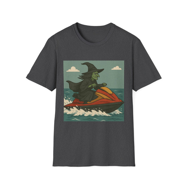 Witch Jet Ski Halloween Holiday Unisex Graphic Tee