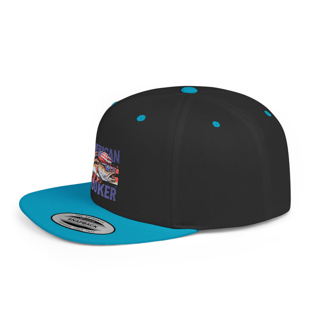 American Hooker Fishing Flat Bill Snapback Hat