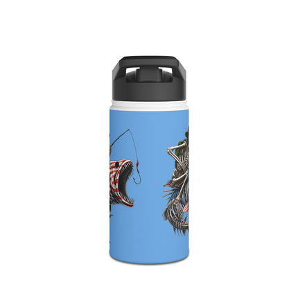 Fishing Enthusiast Stainless Steel Water Bottle - 12, 18, or 32 oz.