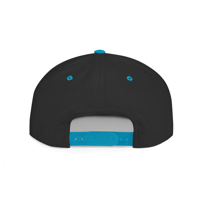 Patriotic Flat Bill Snapback Hat with Flag Design