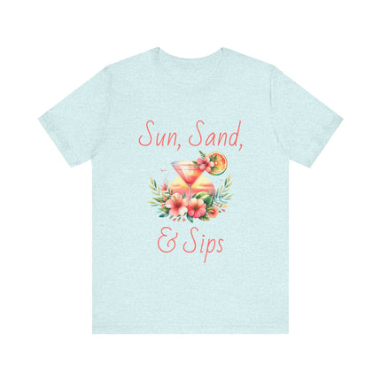 Sun, Sand, & Sips Tropical Tee