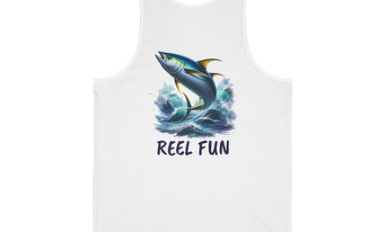 Tuna Fishing Themed Unisex Jersey Tank Top